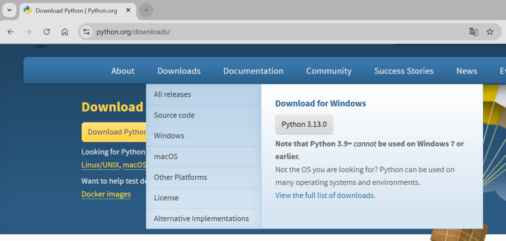 python download