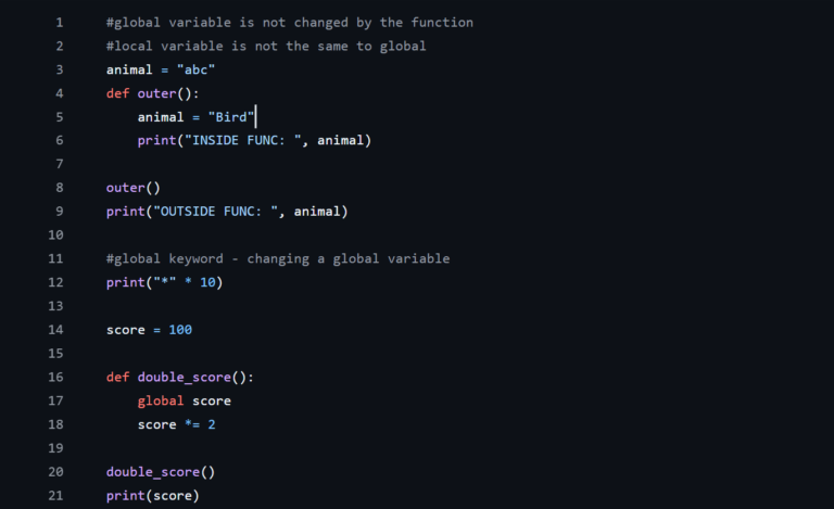 Escopo de variáveis em Python